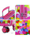 Set of Suitcases (Cabin and Median) Rigid Polycarbonate Hearts with capacity of 95 L