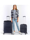 Set of 2/3 suitcases (Cabin, Medium and Large) Bremen rigid/soft with 90 L capacity