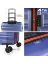 Lot de 2/3 valises (Cabine, Medium et Large) Porto rigide avec une capacité de L