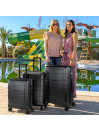 Medium sized Oxford rigid suitcases with 95 L capacity