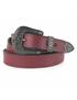 genuine leather belt 25mm burgundy