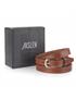 genuine leather belt 20mm brick red