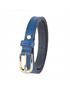 genuine leather belt 20mm mid blue